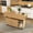 Walnut + MDF+1, variant on LANKANG Multi Functional Folding Table with Storage Shelves Lockable Wheels 47 Inch MDF Foldable Dining Desk Ancient Oak Compact Furniture for Kitchen Dorm Office Small Spaces