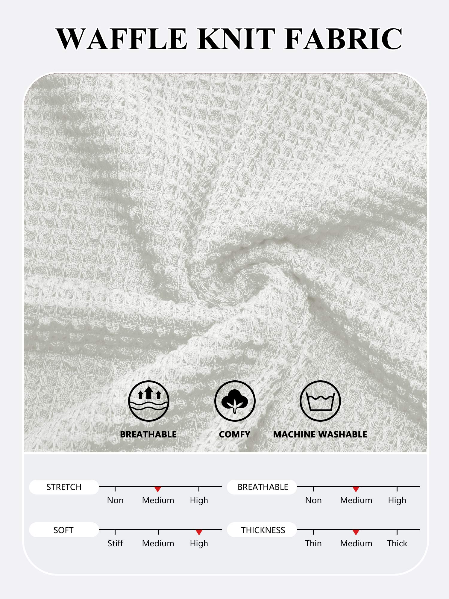 Temofon Women's Waffle Knit V-Neck Pullover Hoodie photo 3