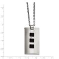 thumbnail image 3 of Pendentif Collier Rectangulaire Noir en Acier Inoxydable 24 Pouces Forme Géométrique, 3 of 7