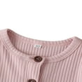 thumbnail image 3 of Baby Boys Girls Romper Ribbed Short Sleeve Knit Cotton One Piece Jumpsuit, 3 of 6