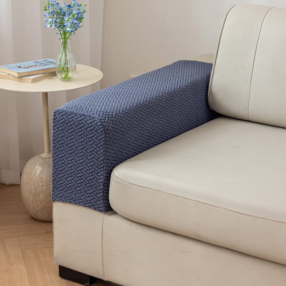 Sofa Armrest Covers , Stretch Thickened Anti Dirty Home Fabric Protectors Simple Solid Color Slipcover Extended One Size Fits Most Couches Chairs Loveseats Recliners For Living