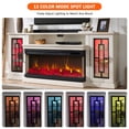 thumbnail image 7 of FlowSun Fireplace TV Stand for 80/85 inch TVs with 40" 3-Side Glass Electric Fireplace Highboy Modern LED Media Entertainment Console,Antique White, 7 of 7