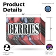 thumbnail image 2 of Berries Vinyl Decal 5 Pack of 18 Inch x 24 Inch Weatherproof Heavy-Duty Adhesive Backing | Fresh Produce, Farmer’s Market, Seasonal Fruit | Made in USA, 2 of 6
