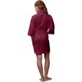 thumbnail image 3 of Turquaz Linen Lightweight Knee Length Waffle Kimono Bridesmaids Spa Robe, 3 of 3