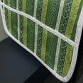 thumbnail image 3 of Aztec Microwave Oven Cover, Greenish Colors Motifs Modernized Look of Mexican Ornaments, Water Resistant Organizer with Pockets for Kitchen, 36" x 12", Yellow Green Fern Green, by Ambesonne, 3 of 4