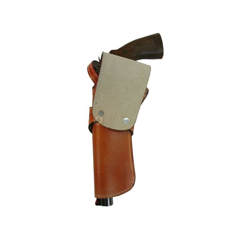 WESTERN LEATHER HOLSTER GUN BELT .22 BROWN HAND MADE COWBOY REVOLVER
