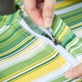 thumbnail image 4 of Rectangle Outdoor Tablecloth Waterproof Stain Resistant Table Linen Cloth with Umbrella Hole and Zipper for Patio Picnic Garden Party Table, 60x120 Green Stripe, 4 of 6