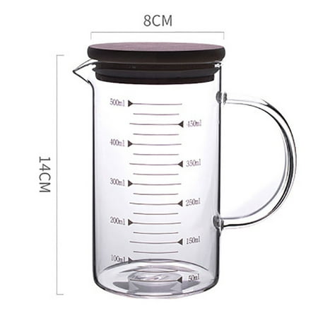 

Hazel Tech--Thickened Measuring Cup Heat-resistant Beaker High Borosilicate Glass Cup