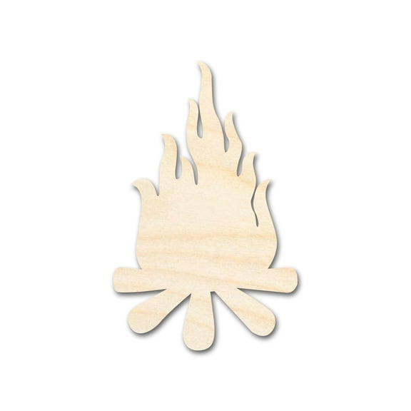 Unfinished Wood Bonfire Shape - Camping Craft - up to 46" DIY 3" / 1/8"