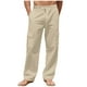 thumbnail image 2 of Ceisia Men's Spring Summer Solid Color Gift Workwear Pants - Straight Leg Button Waist Pocket Elastic Waist Casual Pants, 2 of 8