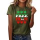 thumbnail image 5 of Tops de Cuello Alto para las Mujeres Amante Impreso Camiseta de Manga Corta, Uso Diario Casual, 95% Poliéster 5% Spandex, Tops de Cuello Redondo para las Mujeres, 5 of 5