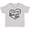 AC-Heather Grey, variant on I Love My Oma and Opa in Black Chalk Heart Boys or Girls Baby T-Shirt