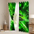 thumbnail image 3 of Erosebridal Race Car Kitchen Curtains, Speed Light Black Out Curtains Pack of 2 (42x63 Each), Green Black, 3 of 5