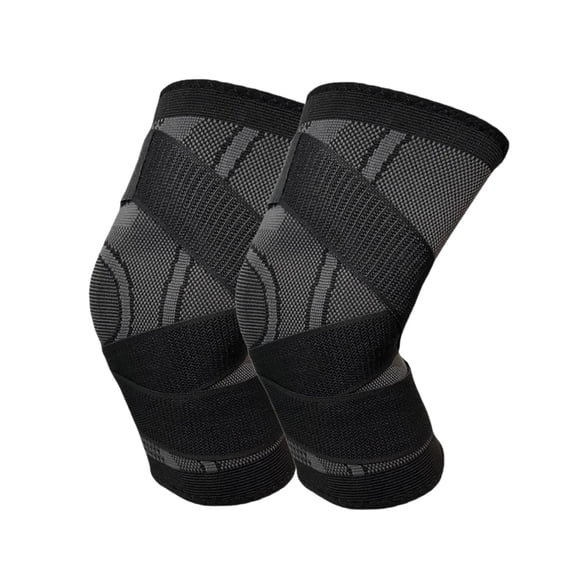 Knee Sleeve, Premium Compression Support Knee Brace for Pain，Enhance Stability, And Preventing Knee Injuries in Daily Exercise，Unisex,A pack of 2 (Black L)