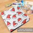 thumbnail image 4 of FORMRS 3 Ring Photo Album 4"x6" Self Adhesive Large Capacity PU Leather Cover, Santa Hats Pattern, 4 of 8
