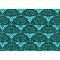 thumbnail image 1 of Ahgly Company Machine Washable Indoor Rectangle Transitional Dark Turquoise Green Area Rugs, 2' x 5', 1 of 7