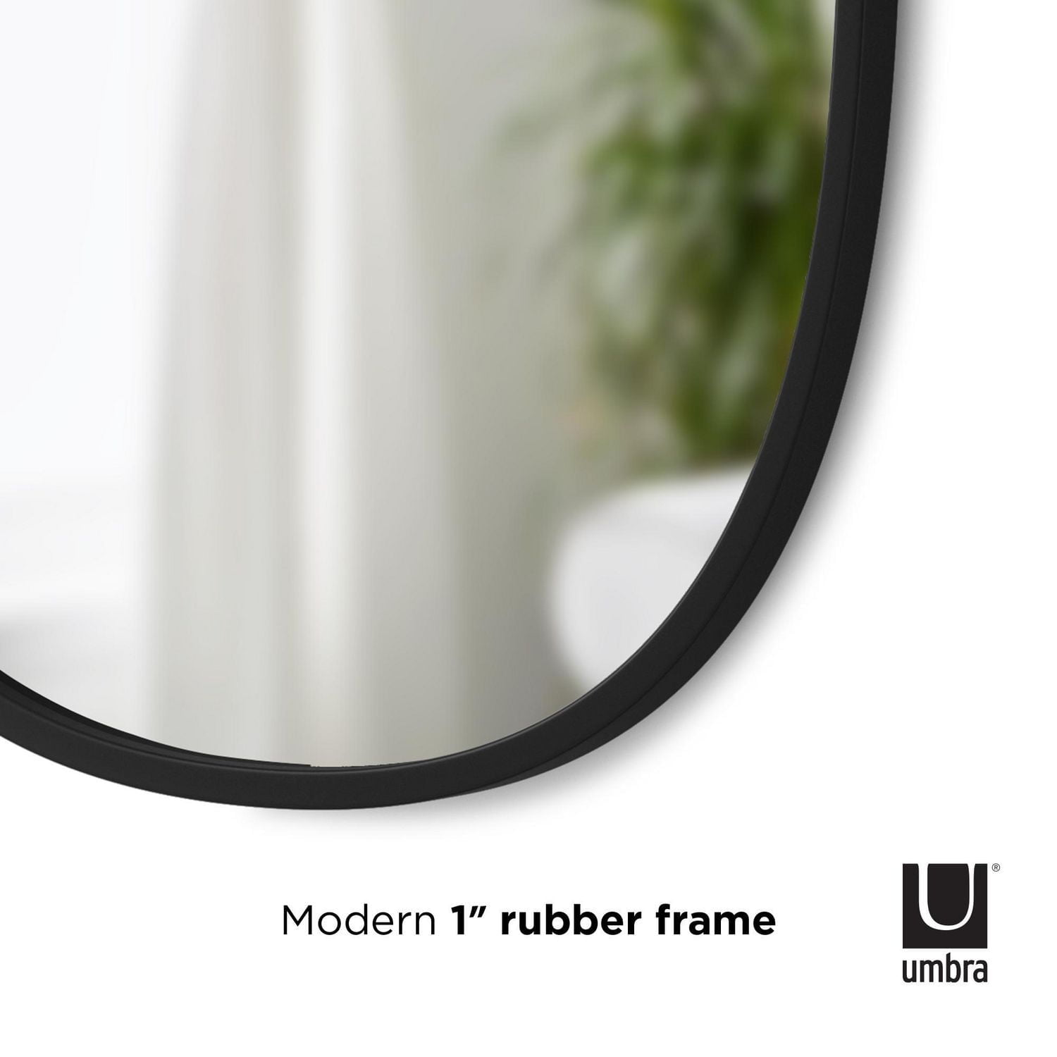 Umbra Hub Oval Wall Mirror,Black
