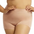 thumbnail image 2 of 6 Pack Women’s Plus Size Boyshorts Panties Seamless Underwear Comfort Tag-Free Elastic Waist Stretch Underpants Solid Ladies Comfort Soft Womenswear, 2 of 5