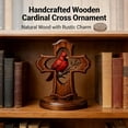 thumbnail image 3 of Handcrafted Cardinal Cross Ornament, Cardinal Wooden Cross Ornament, Red Bird Memorial Sympathy Gift for Loss of Loved One, Bereavement Remembrance Keepsake for Home Decor, 3 of 6