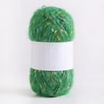thumbnail image 1 of Zhuge Rollo de 50 g de hilos de mohair con puntos de colores, hilo suave para tejer a mano, crochet, para bufandas, chales y manualidades, color verde bosque, 1 of 4