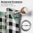 thumbnail image 2 of Outdoor Curtains for Patio Waterproof, Spring Pink Roses Outdoor Privacy Panels Grommet, Pastoral Eucalyptus Black White Plaid Blackout Outside Curtains for Porch/Cabana 54"x95", 2 Panels, 2 of 8