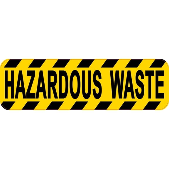 10in x 3in Hazardous Waste Sticker