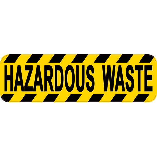 10in x 3in Hazardous Waste Sticker