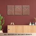 thumbnail image 5 of Modern Wooden Wall Sculptures - Set Of 3 Home Decor Accent Large Art For Living Room  Bedroom Office Easytallation (oak Medium Mountain And Sun), 5 of 7