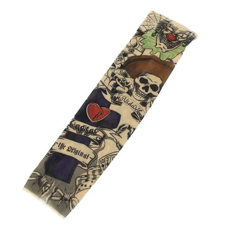 Unique Bargains Kids Skull Scorpion Temporary Stretchy Fake Tattoo Sleeve Arm Stocking Costume