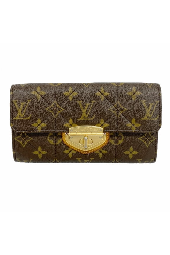 Pre-Owned Louis Vuitton Monogram Etoile Portefeuille Sarah Long Wallet M66556 Brown Women's