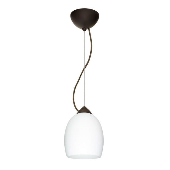 Besa Lighting - Lucia-One Light Cord Pendant with Flat Canopy-6.25 Inches Wide