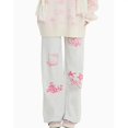 thumbnail image 4 of Pantalones Sanrio Hello Kitty Anime American Graffiti pantalones casuales de pierna recta moda versátil Graffiti pantalones sueltos Y2K niñas, 4 of 4
