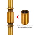 thumbnail image 4 of Rosca Extensión Varilla Kit, M10x1mm Rosca 100mm Largo Acoplamiento Tuerca Redondo Manguito Conector con Roscada Tubería Hexagonal Tuerca, Oro Bronce 6 Juego Unique Bargains varillas y tallos de iluminación, 4 of 5