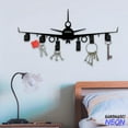 thumbnail image 2 of Handmadetneonsign Airplane Key Holder Wall Hanger, Airplane Wall Hooks, Airplane Key Holder Home Decor 93326, 2 of 5