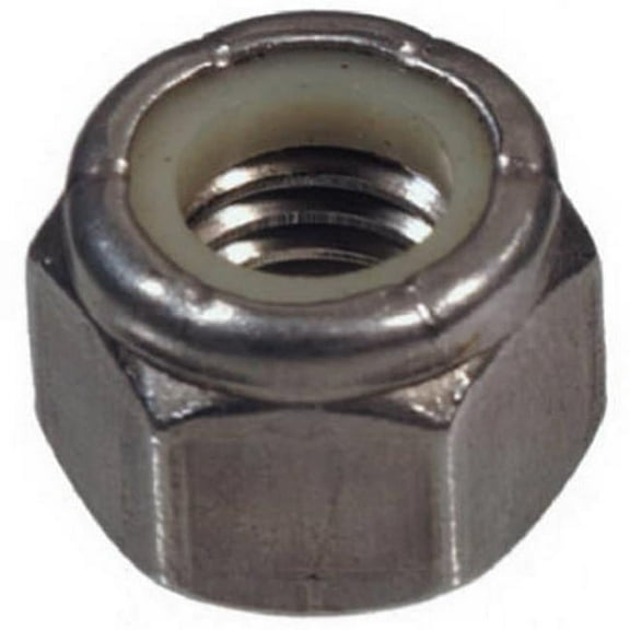 Hillman Nylon Insert Lock Nut - Stainless Steel 18-8, Locking - 50 Pack, 0.25-20 in.