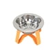 thumbnail image 2 of Comedero elevado para gatos con soporte de acero inoxidable para gatitos y perros pequeños Naranja, 2 of 9