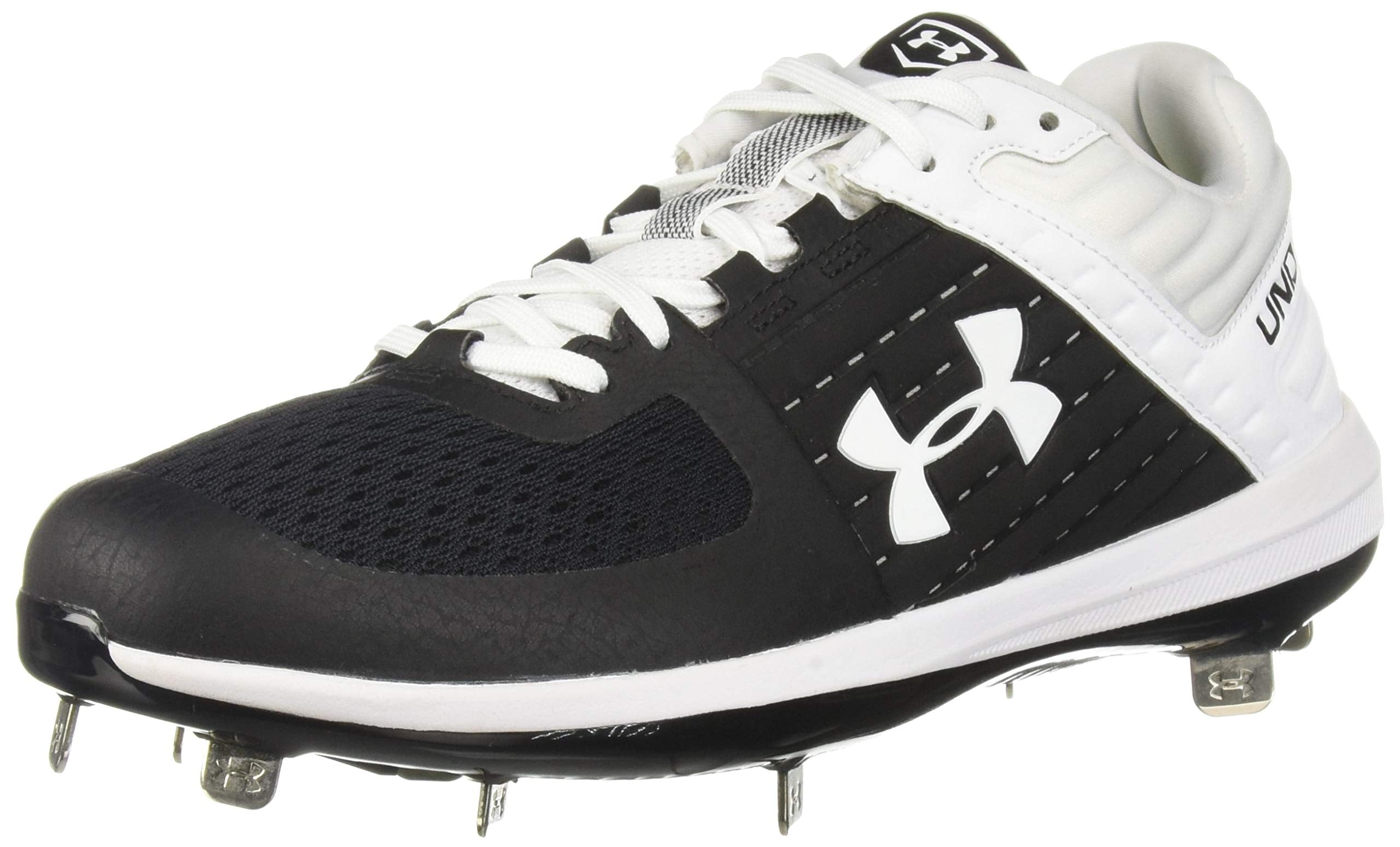 Black NEW Mens Under Armour Natural Low ST Baseball Cleats Sz 16 M White 