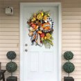 thumbnail image 2 of Fall Sunflower Wreath Artificial Lattice Wreaths For Front Door For Thanksgiving Festival Decorations Indoor And Outdoor, 2 of 5
