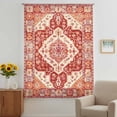 thumbnail image 3 of Burnt Orange Boho Sheer Curtains 45 Inches Long, Ethnic Geometric Southwest Light Filering Curtains, Breathable Simi Curtain Privacy Drapes for Kitchen Bathroom Lightweight Small Window Treatment, 3 of 9