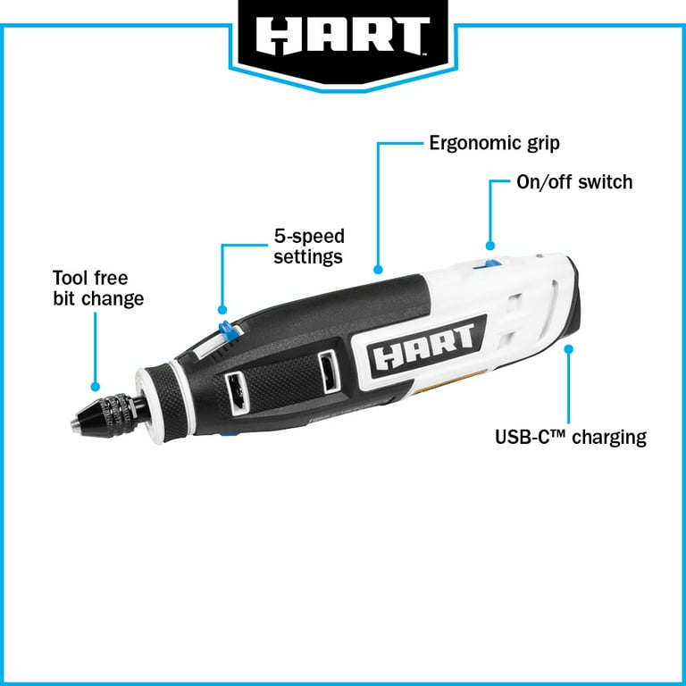 Enertwist 4V Max Cordless Rotary Tool Kit, 3-Speed Lithium-ion Battery  Powered Mini Drill with 35-Pieces Accessories, USB Charging Cable, Collet  Size