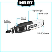HART Battery Powered 4 Volt Rotary Tool Kit with Accessories