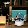 thumbnail image 6 of Cauagu Let's go Travel for Rectangle Acrylic Night Light - Acrylic Modern Bedside Light with LED Light Lamp Base - Decorative Night Lamp for Restaurant Bar Cafe Shop, 6 of 9