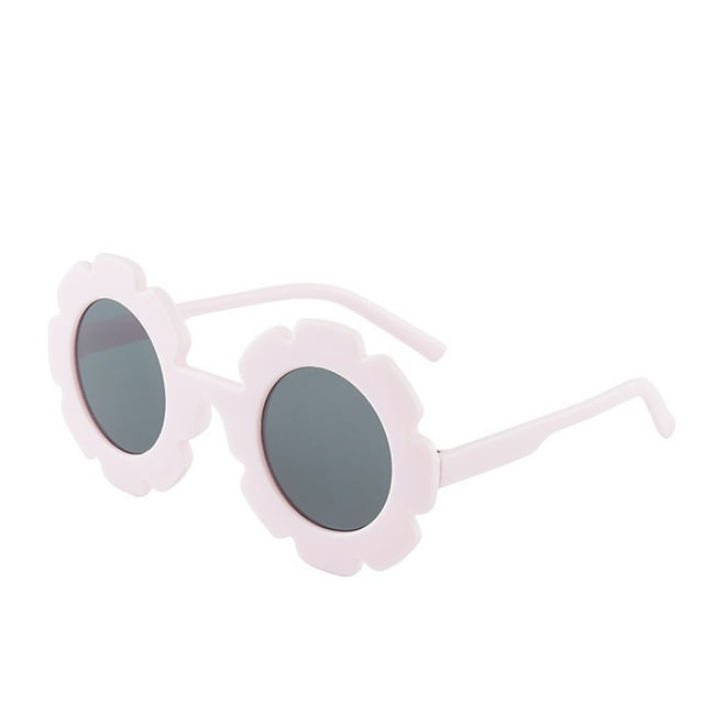 Boreal Craft Lunettes de Soleil à Fleurs pour Enfants, Lunettes de Soleil Rondes à Fleurs pour Filles d'Âge Préscolaire, Lunettes de Soleil Mignonnes pour Bébé, Lunettes de Soleil de Couleur pour la Plage en Plein Air, Robe d'Événement pour Femmes, Ensemble de Table et Chaises pour Fête en Plein Air