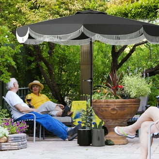 MF Studio 10 x 6.6ft Rectangle Patio Table Umbrella Outdoor