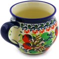thumbnail image 2 of Polish Pottery 11 oz Bubble Mug (Red And Green Berries Theme) Hand Painted in Boleslawiec, Poland + Certificate of Authenticity, 2 of 6