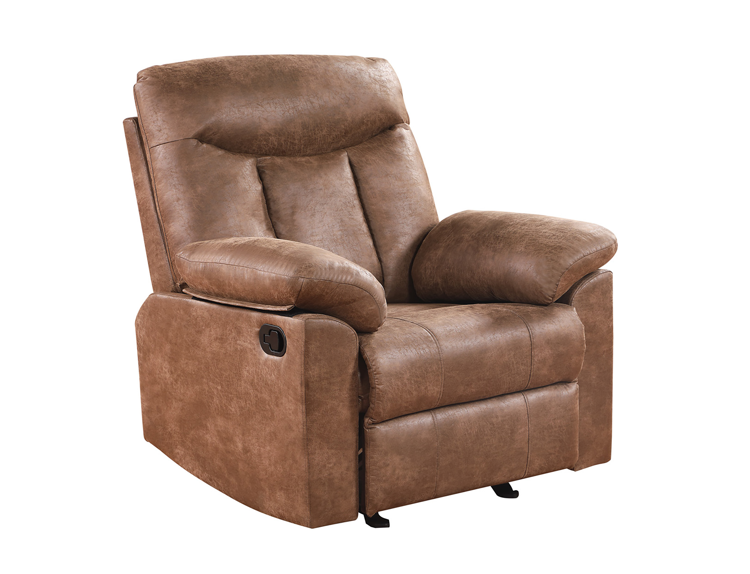 Becket Big and Tall Memory Foam Rocker Recliner W/USB Vintage Brown, Supports up to 500 lbs - image 3 of 10