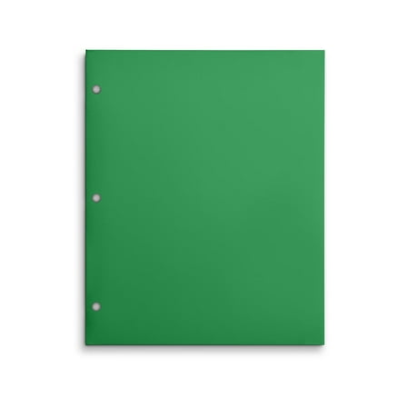 Staples 4-Pocket 3-Hole Punched Presentation Folder Green 56212-CC