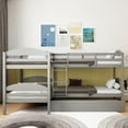 thumbnail image 2 of Twin L-Shaped Bunk bed with Trundle-Gray, 2 of 12
