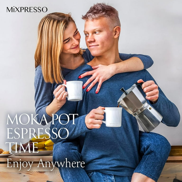 Mixpresso 9 Cup Moka Pot, Classic Italian Coffee Maker, Stovetop