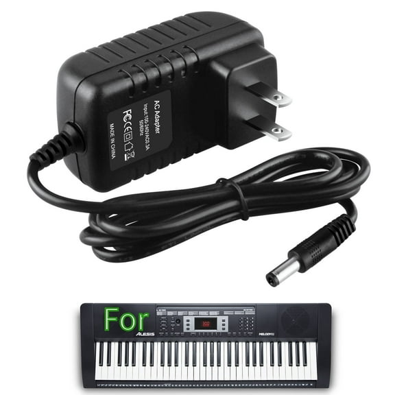 K-MAINS AC Adapter Replacement for Alesis Melody 61 61-Key Keyboard Piano Power Supply Charger PSU